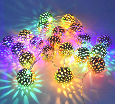 Smuf 16 LEDs 3.2 m Multicolor Steady Ball Rice Lights(Pack of 1)