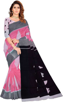FabricoWorld Printed Daily Wear Pure Cotton Saree(Multicolor)
