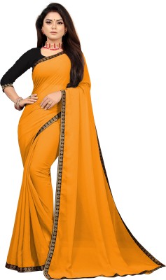 Prutha Fashions Self Design Jamdani Georgette Saree(Yellow)