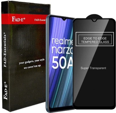 FAD-E Edge To Edge Tempered Glass for Realme Narzo 50A, Realme Narzo 30A, Realme Narzo 50i(Pack of 1)