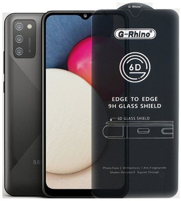 Bigil Edge To Edge Tempered Glass for Samsung Galaxy A02s, (Premium G-Rhino 6D Sensitive Touching Edge to Edge Tempered Glass With Camera Open Cut)(Pack of 1)