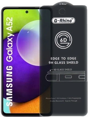 Ghilli Edge To Edge Tempered Glass for Samsung Galaxy A52, (Premium 6D Edge To Edge Full Glue)(Pack of 1)