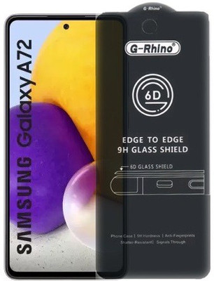 Bigil Edge To Edge Tempered Glass for Samsung Galaxy A72, (Premium G-Rhino 6D Sensitive Touching Edge to Edge Tempered Glass With Camera Open Cut)(Pack of 1)