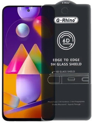 Bigil Edge To Edge Tempered Glass for Samsung Galaxy M31s, (Premium G-Rhino 6D Sensitive Touching Edge to Edge Tempered Glass With Camera Open Cut)(Pack of 1)