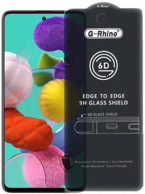 Ghilli Edge To Edge Tempered Glass for Samsung Galaxy A51, (Premium 6D Edge To Edge Full Glue)(Pack of 1)