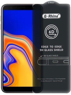 Bigil Edge To Edge Tempered Glass for Samsung Galaxy J4 Plus, (Premium G-Rhino 6D Sensitive Touching Edge to Edge Tempered Glass With Camera Open Cut)(Pack of 1)