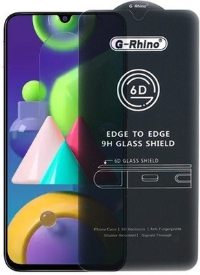 Ghilli Edge To Edge Tempered Glass for Samsung Galaxy M21, (Premium 6D Edge To Edge Full Glue)(Pack of 1)