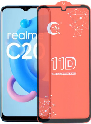 A-Allin1 Edge To Edge Tempered Glass for Realme C20, (G-TEL Premium Branded Edge To Edge Full Glue )(Pack of 1)