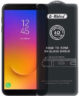 Ghilli Edge To Edge Tempered Glass for Samsung Galaxy J6, (Premium 6D Edge To Edge Full Glue)(Pack of 1)