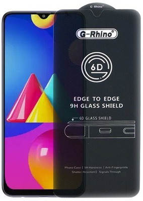 Bigil Edge To Edge Tempered Glass for Samsung Galaxy M02s, (Premium G-Rhino 6D Sensitive Touching Edge to Edge Tempered Glass With Camera Open Cut)(Pack of 1)