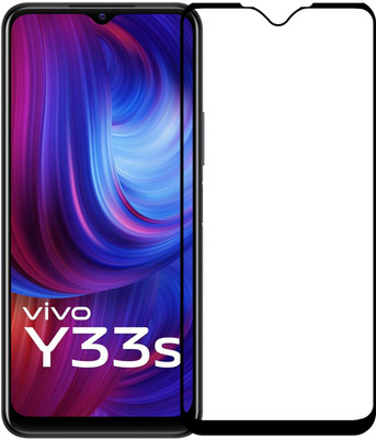 Karpine Edge To Edge Tempered Glass for Vivo Y33s, Vivo Y21(Pack of 1)