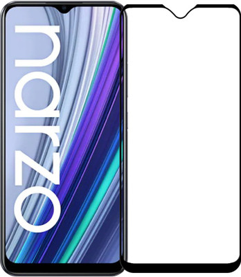 Karpine Edge To Edge Tempered Glass for Realme Narzo 50A(Pack of 1)