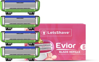 LetsShave Evior 6 Sensitive Blades for Women - Pack of 4 blades(Pack of 4)