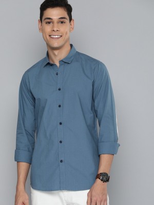 M&H Our Water Men Solid Casual Blue Shirt