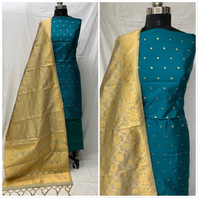 SILK BLEND Silk Blend Self Design Salwar Suit Material