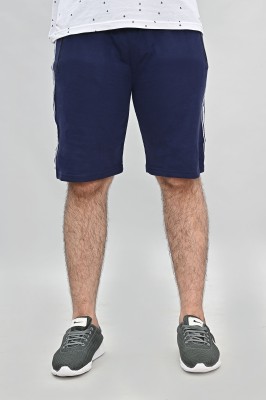 Raftar Solid Men Blue Basic Shorts