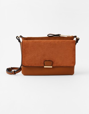 ACCESSORIZE LONDON Tan Sling Bag Cassie Cross body