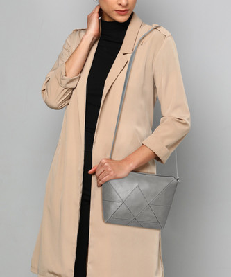Leather Land Grey Sling Bag Stitch Sling In GREY