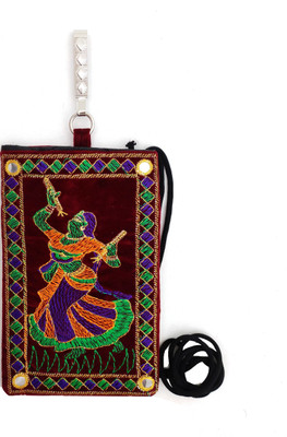 Mahabal Maroon Sling Bag black girl mobile pouch for both girl and women
