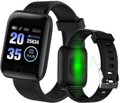 FLYBOX ID116 Plus Smart Band(Black Strap, Size : Free Size)