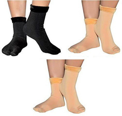 Liyana Collection Women Solid Calf Length(Pack of 3)