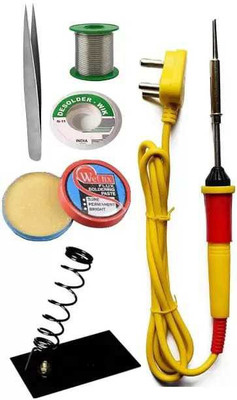 Coin Master 6 in 1 25W Iron Kit | 5 Meter Soldering Wire | Soldering Paste | Wik | Soldering Iron Stand | Tweezer |Soldering Iron 25 W Simple 25 W Simple(Flat Tip)