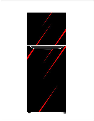 Decals Point 160 cm Black Backround Red Line Self Adhesive Sticker(Pack of 1)