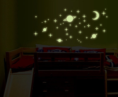JAAMSO ROYALS 100 cm glow in the dark Glow in the Dark Sticker(Pack of 1)