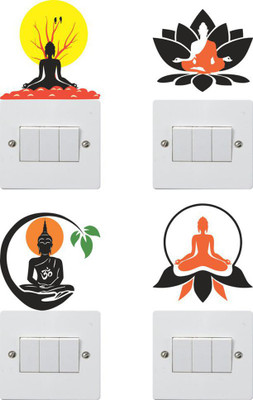 Ainan Décor 30 cm Beautiful and creative switch board sticker Self Adhesive Sticker(Pack of 1)