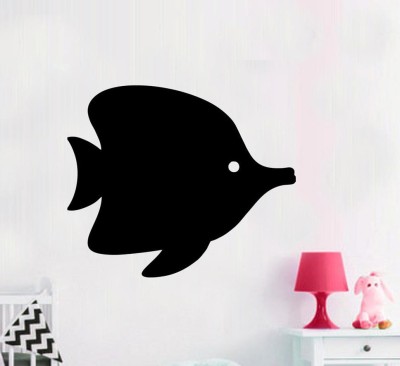 ARCHI GRAPHICS 56 cm Decorative Wall sticker Penal/wall Sticker of Chalk board design with Amazing sea fish For home Decoration (pvc vinyl Multicolor) Self Adhesive Sticker(Pack of 1)