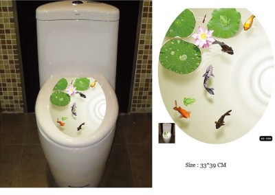 JAAMSO ROYALS 40 cm Sea Creature Bathroom & Toilet Self Adhesive Sticker(Pack of 1)