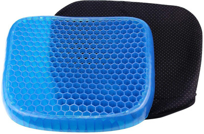 Fitaza Egg Seater, Cushion Seat Gel Orthopedic Office Chair (Random Color) Back / Lumbar Support(Blue)