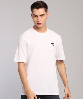 ADIDAS ORIGINALS Solid Men Round Neck White T-Shirt