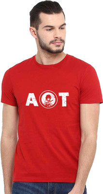 BRATMA Graphic Print Men Round Neck Red T-Shirt