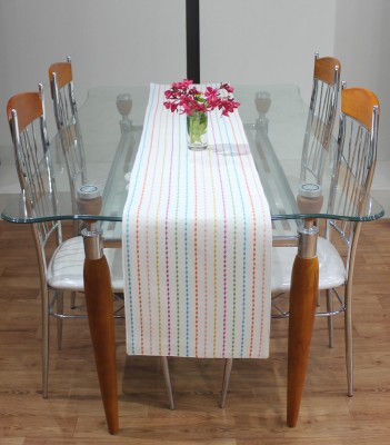 COTTON CANDY White 182 cm Table Runner(Cotton)