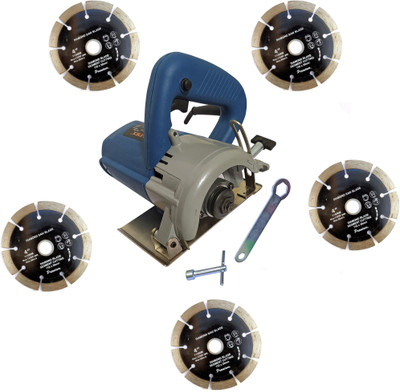 DUMDAAR 110mm Marble cutting machine Tile Stone Wood cutting machine with 5pc Marble cutting blade Handheld Tile Cutter(1350 W)