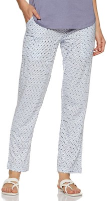 VAN HEUSEN Printed Women Light Blue, White Track Pants