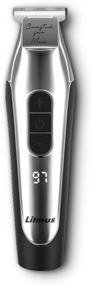 Litmus Precision Trimmer PT-202 (Luxury Edition, ) | Corded & Cordless Trimmer 100 min  Runtime 4 Length Settings(Black, Steel)