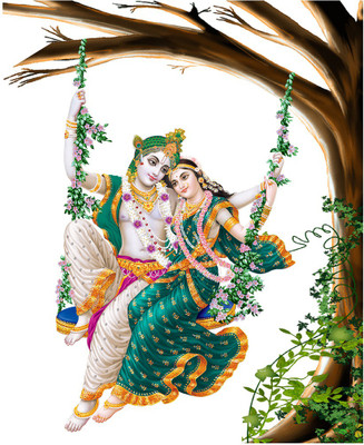 god & god's Vinyl Religious Multicolor Wallpaper(L x W: 40 cm x 35 cm)