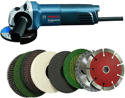 BOSCH GWS 600 with 8 high quality for cutting grinding buffing application Angle Grinder(100 mm Wheel Diameter)