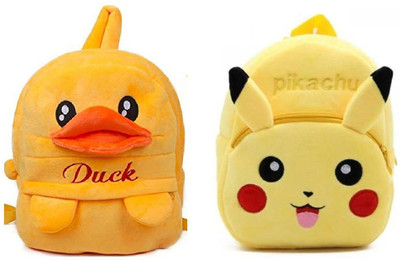 7Eleven Enterprise BM-Latch_combo of 2 yellow duck, yellow pikachu_809 12 L Backpack(Yellow)