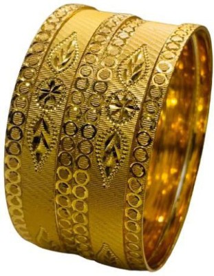 Radha Brass Gold-plated Bangle Set(Pack of 2)