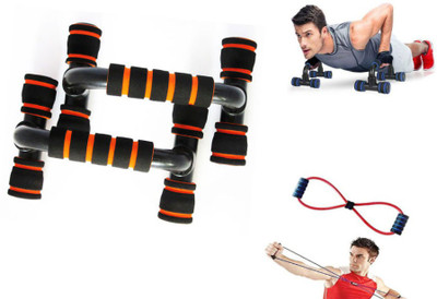 Aryshaa pushup stand with banddip bar nonslip proof pushup bar home gym exerciser Pushup Push-up Bar(Multicolor)