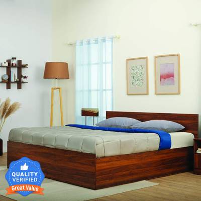 Wakefit Taurus Engineered Wood Queen Box Bed  (Finish Color - Columbian Walnut, Delivery Condition - Knock Down)