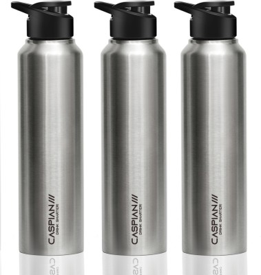 CASPIAN /// Hike Stainless Steel Sipper Water Bottle, 1000 ml, Set of 3, Silver 1000 ml Bottle(Pack of 3, Silver, Steel)