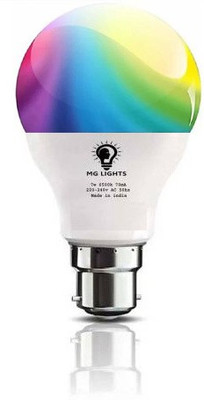 mg lights 7 W Basic Arbitrary B22 LED Bulb(Multicolor)