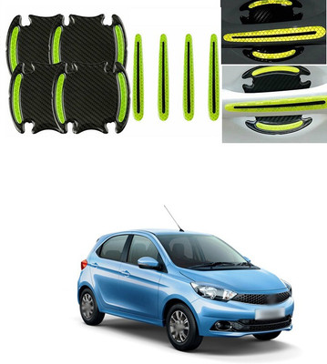 PRTEK Plastic Car Door Guard(Black, Green, Pack of 8, Tata, Universal For Car)
