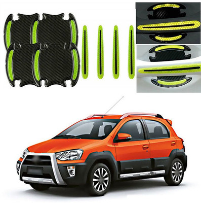 PRTEK Plastic Car Door Guard(Black, Green, Pack of 8, Toyota, Etios Cross)