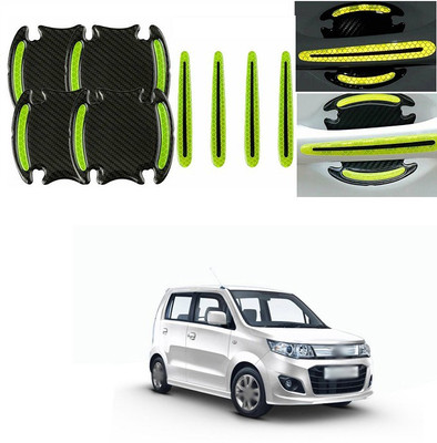 PRTEK Plastic Car Door Guard(Black, Green, Pack of 8, Maruti, WagonR)
