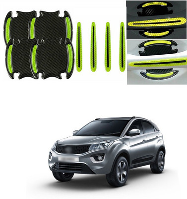 PRTEK Plastic Car Door Guard(Black, Green, Pack of 8, Tata, Universal For Car)